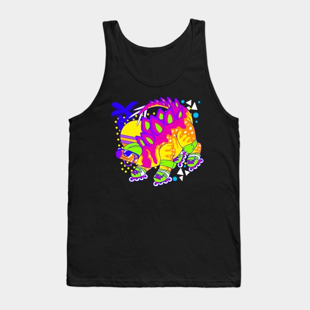 Totally Radical Stegosaurus Tank Top by cometkins